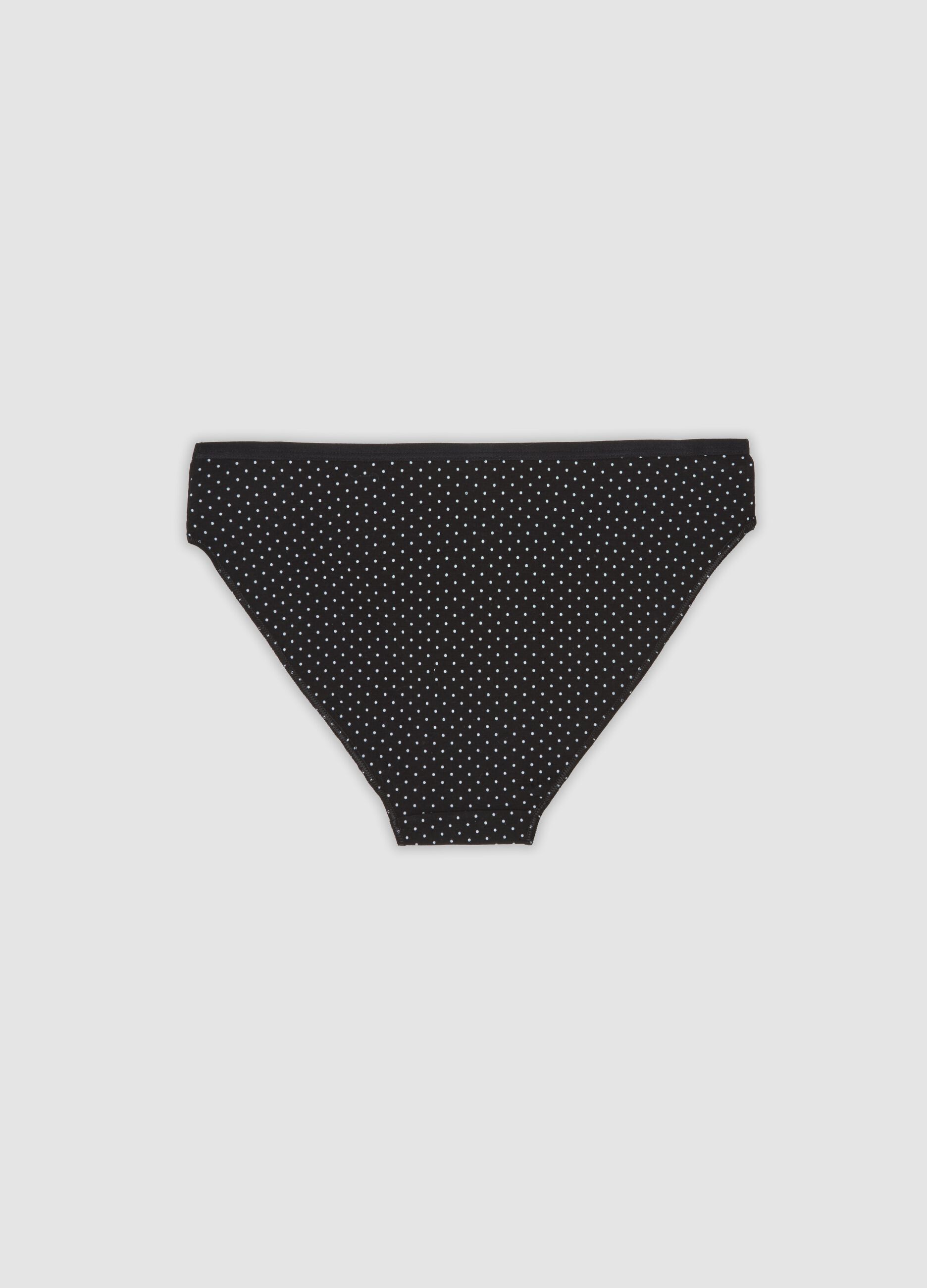 Pack of five black stretch-fabric briefs