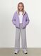 Purple reversible ultralight hooded jacket with zip for girls_2