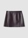 Gonna viola corta a trapezio con patte decorative_6