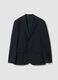 Navy slim-fit stretch viscose twill blazer with peak lapels_4