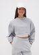 Grey cropped cotton-blend sweatshirt_1
