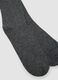 Grey melange long socks in wool, viscose and stretch cashmere_2