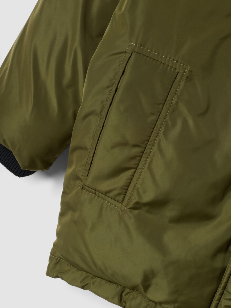 Olive green padded hooded jacket_3