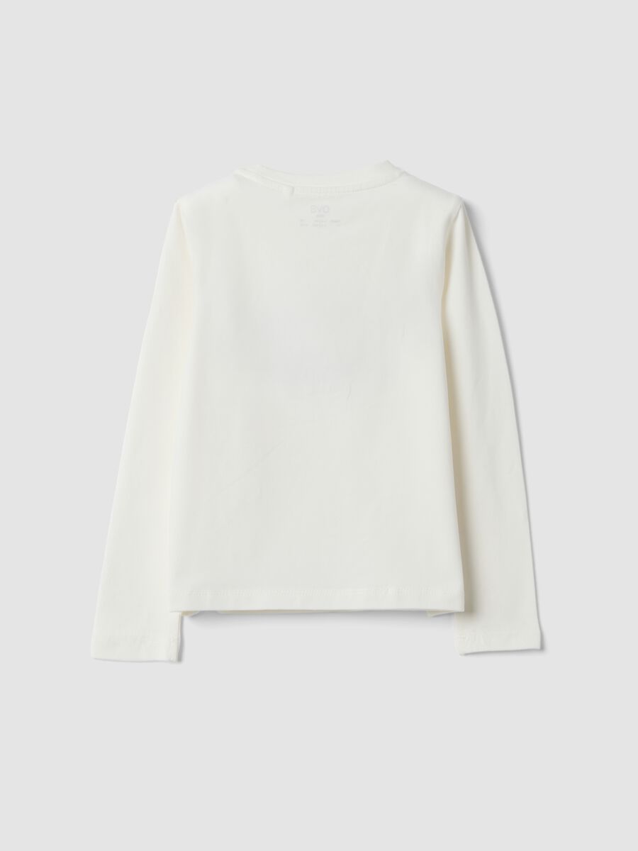 White stretch cotton crew-neck T-shirt_1