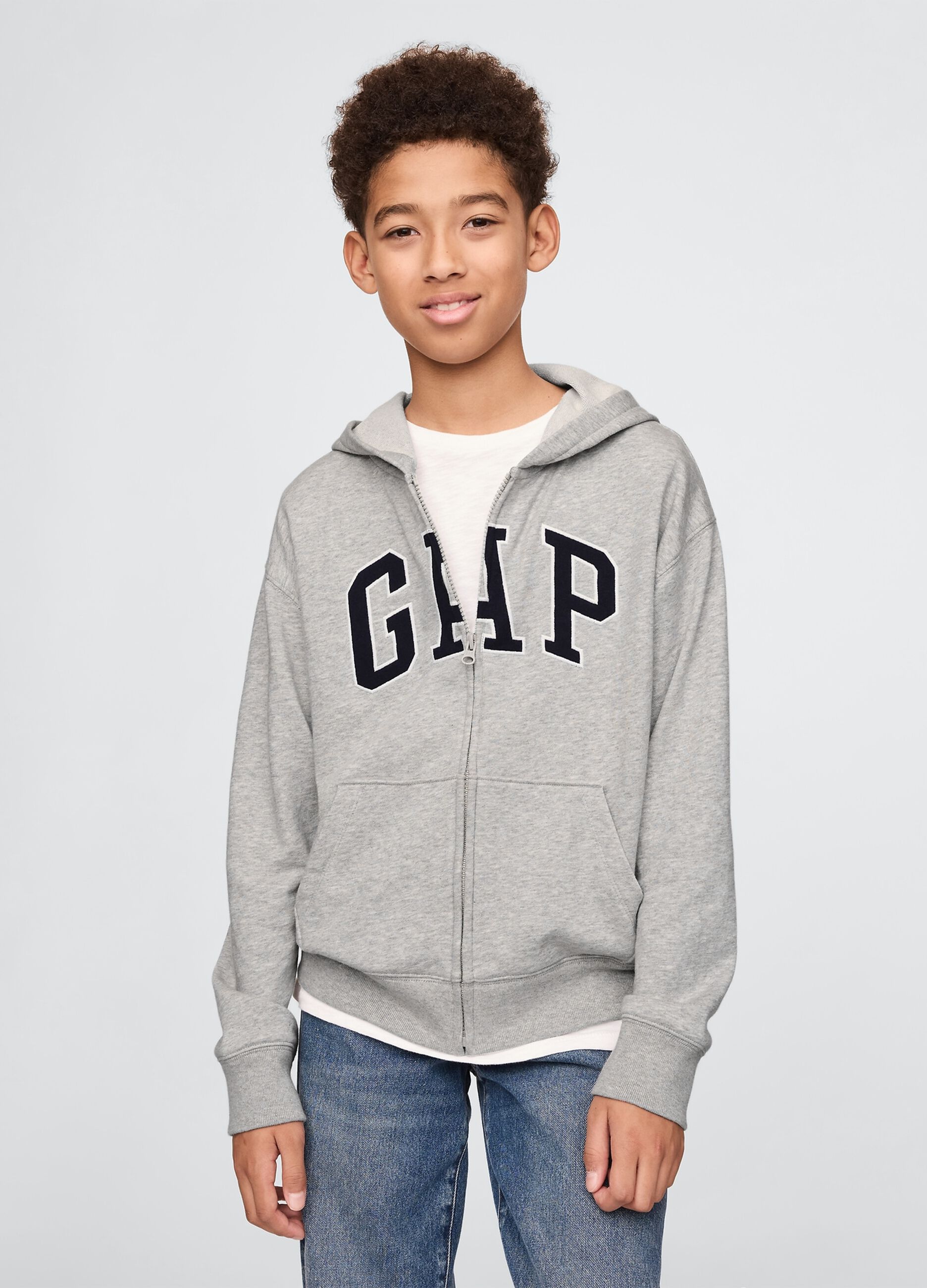 Full-zip cotton-blend hoodie