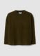 Green stretch wool crew-neck jumper_0