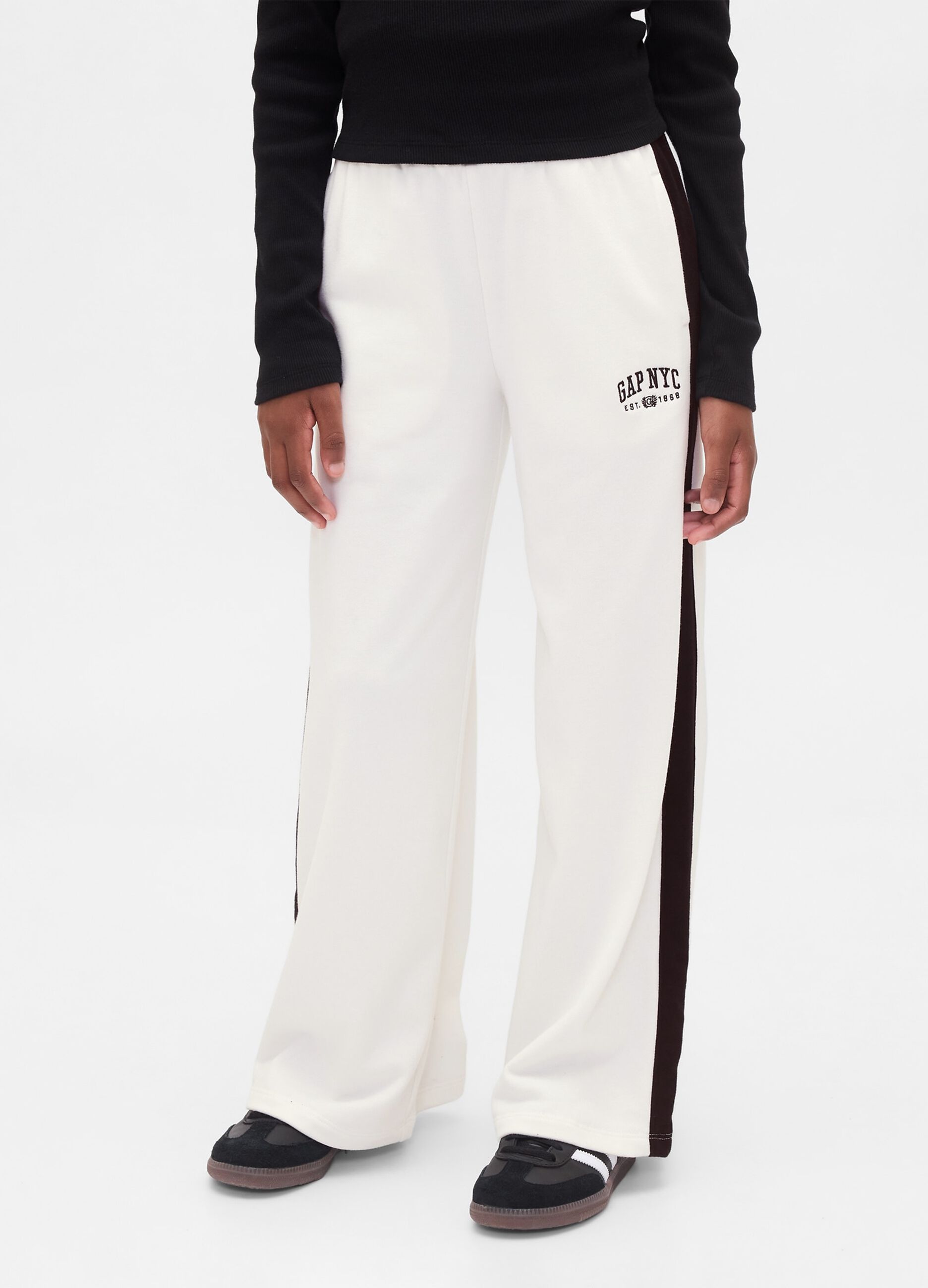 White cotton trousers for girls