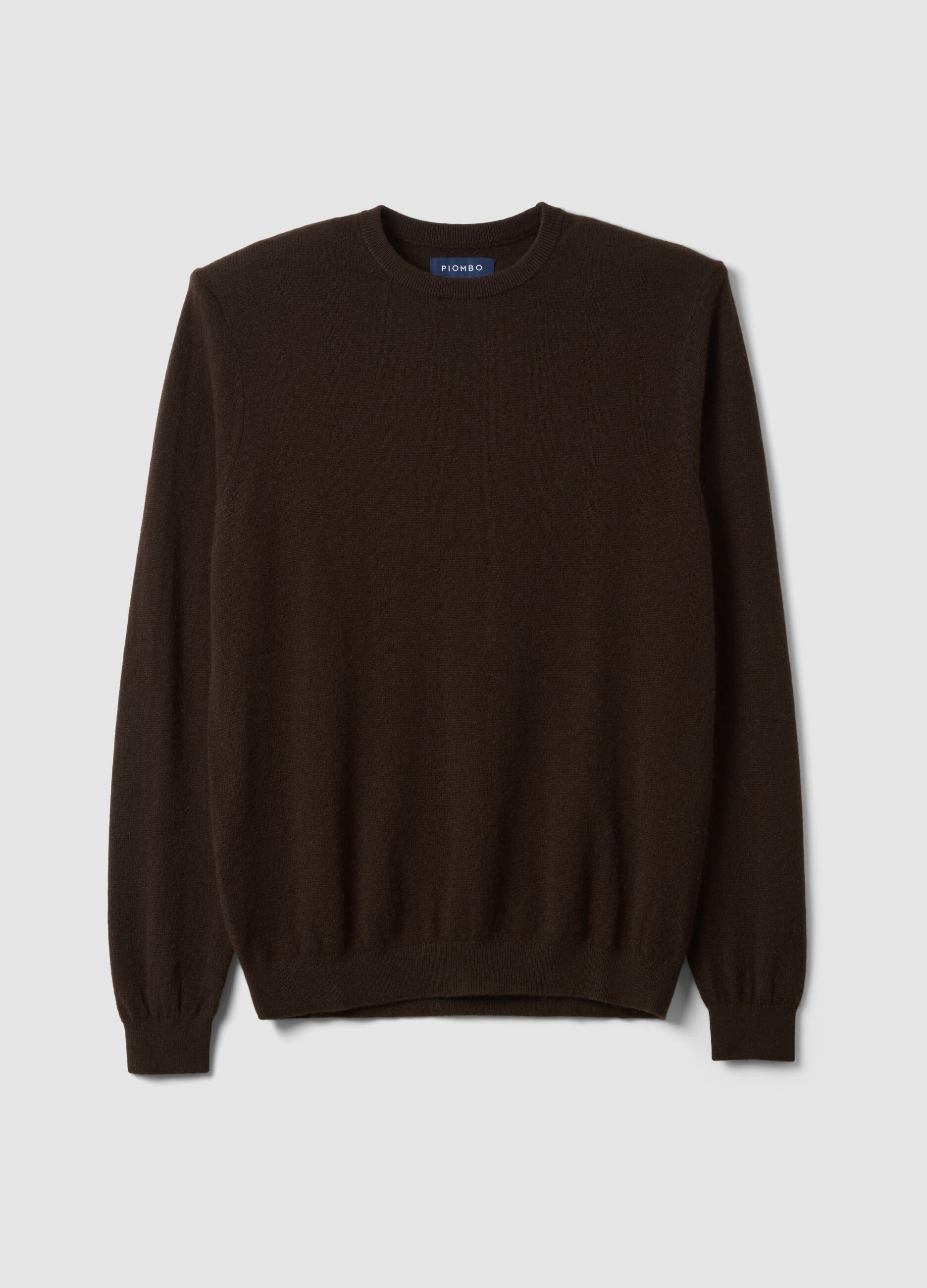 Brown pure cashmere jumper in a regular fit