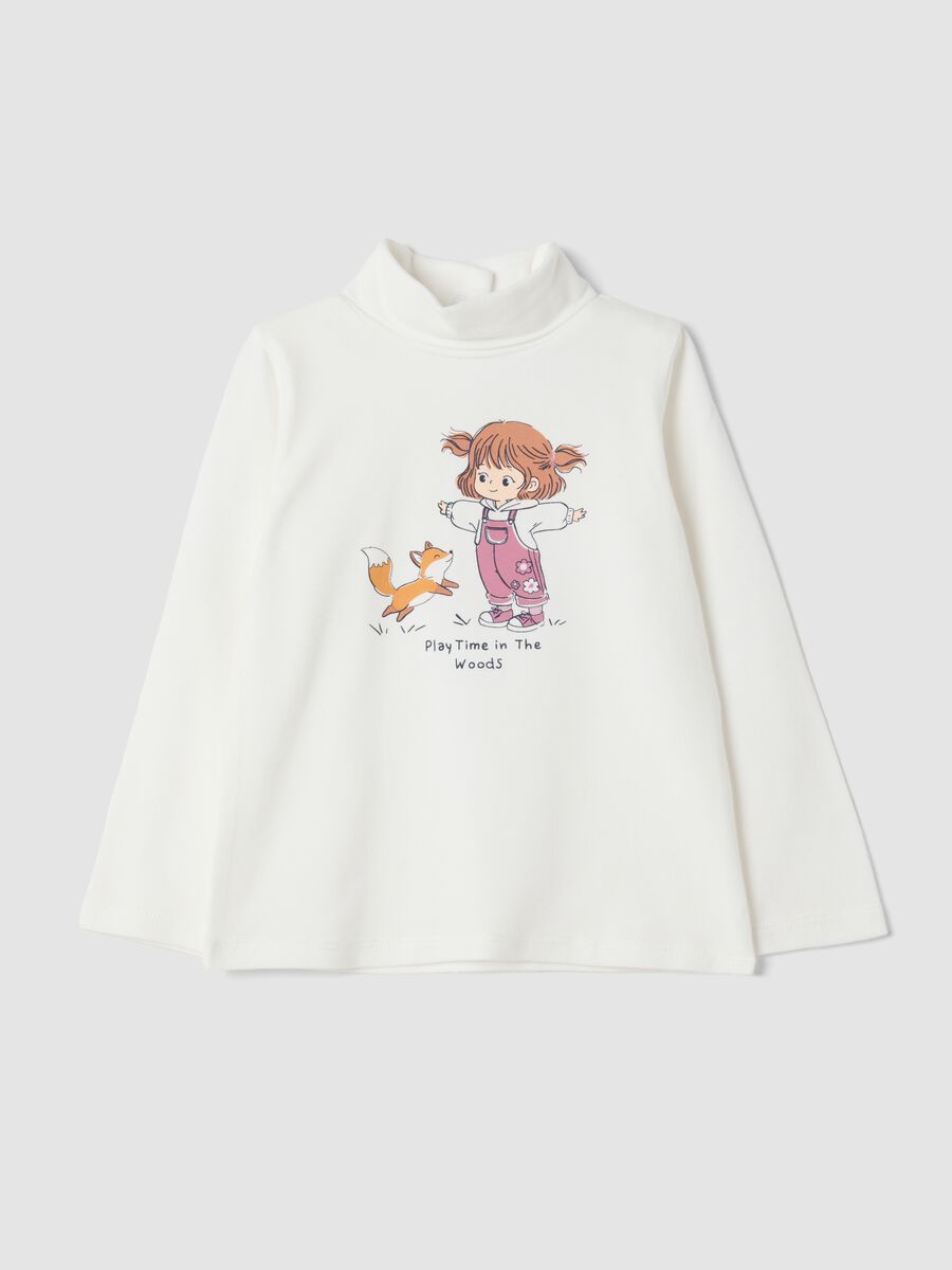 White organic stretch cotton crew-neck T-shirt_0