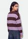 Maglia multicolor in misto viscosa a righe con ricamo orsetto regular fit_2