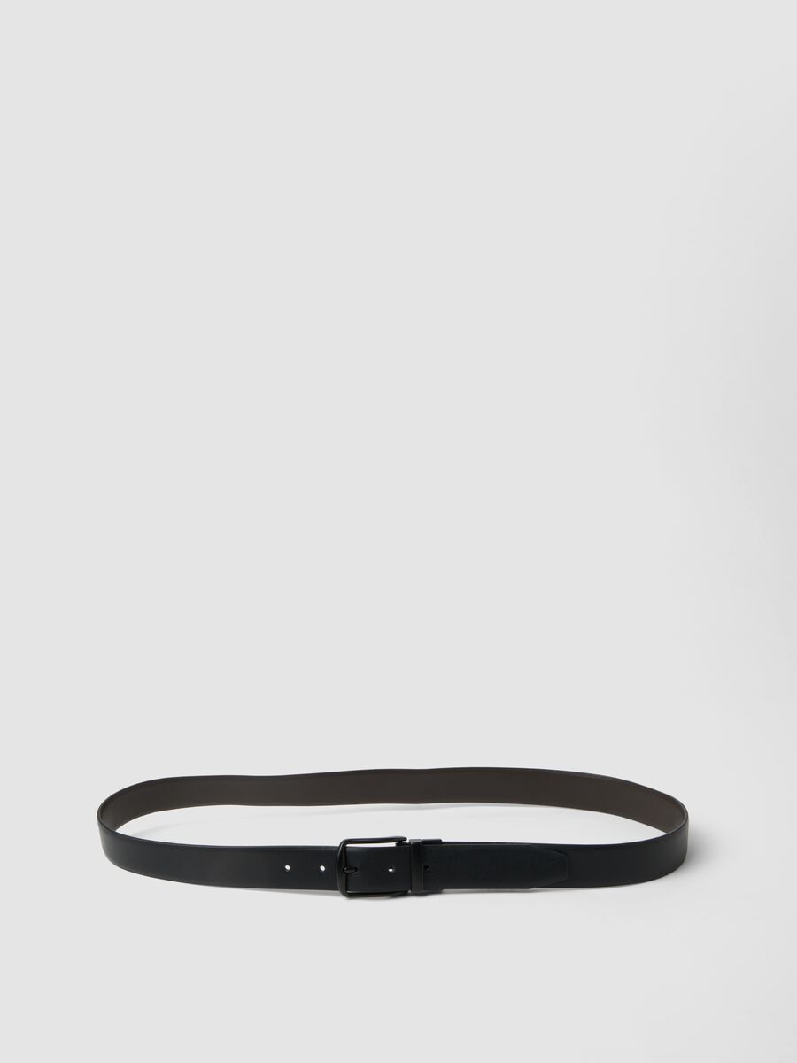 Black belt with rectangular buckle_0