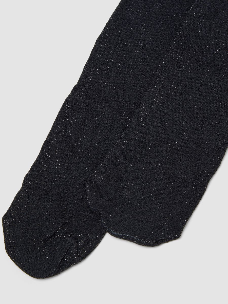 Blue stretch tights with shimmering threads_1