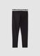 Black slim-fit stretch cotton jersey leggings with Everlast logo_2
