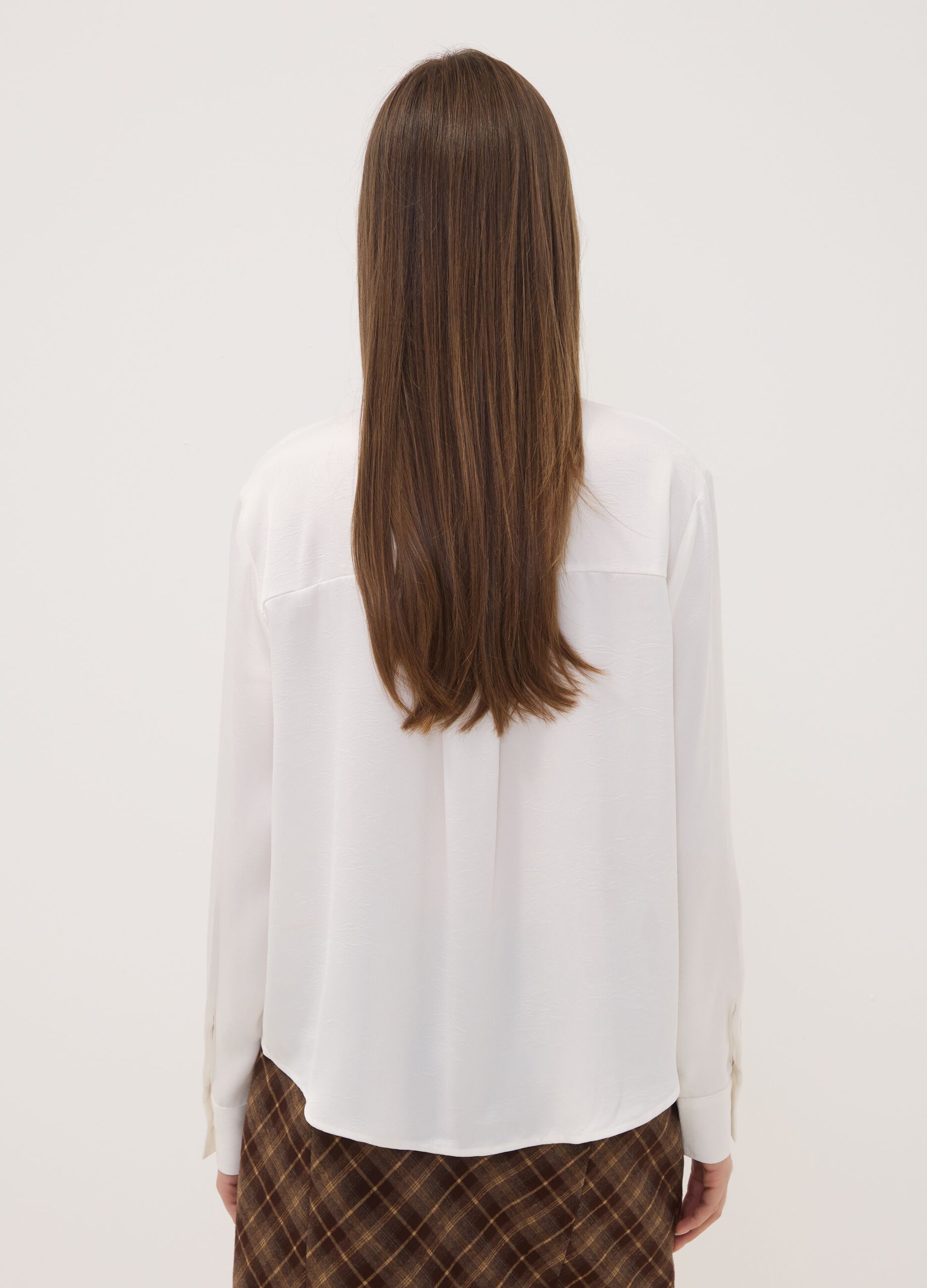 Camicia bianca regular fit con colletto classico