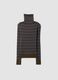 Brown striped fitted crew-neck jumper in viscose blend_1