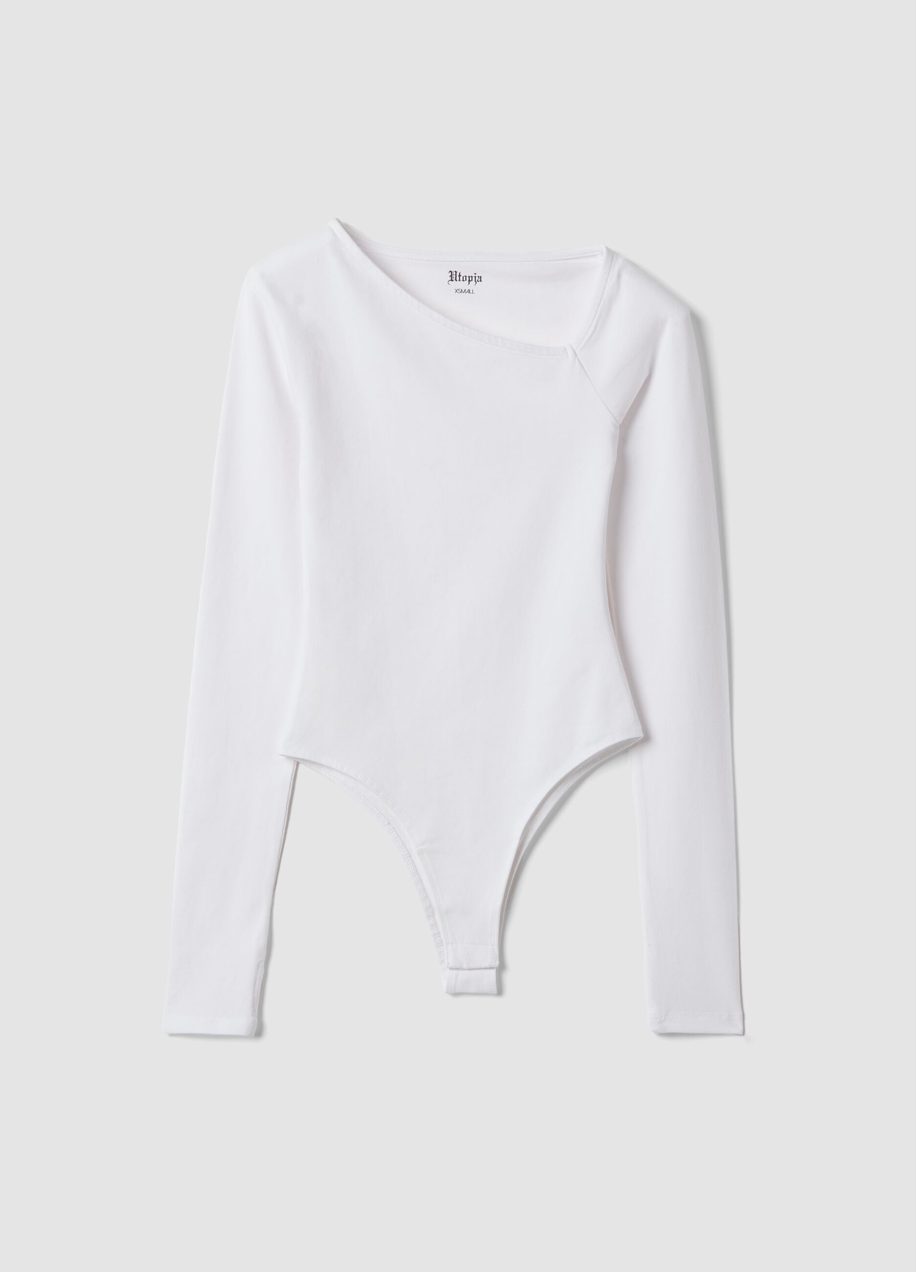Asymmetrical Bodysuit White
