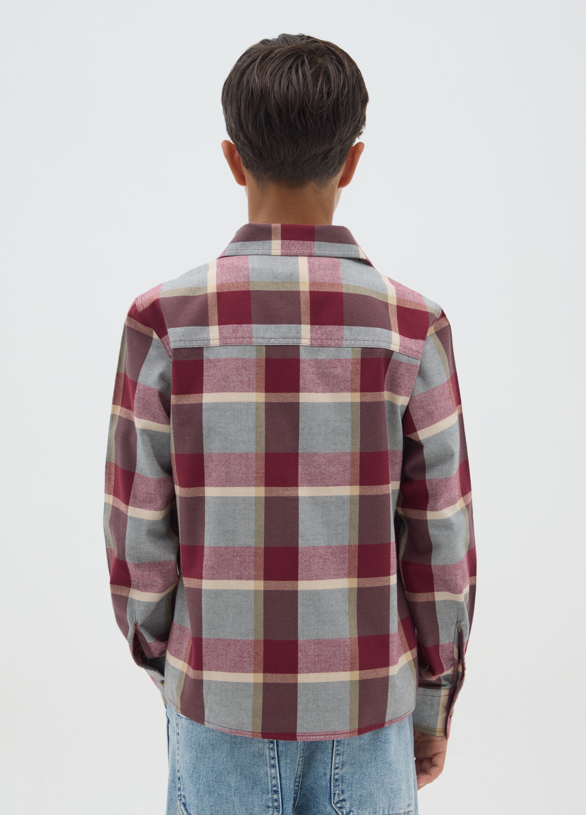 Boys' pure cotton multicolour regular fit shirt