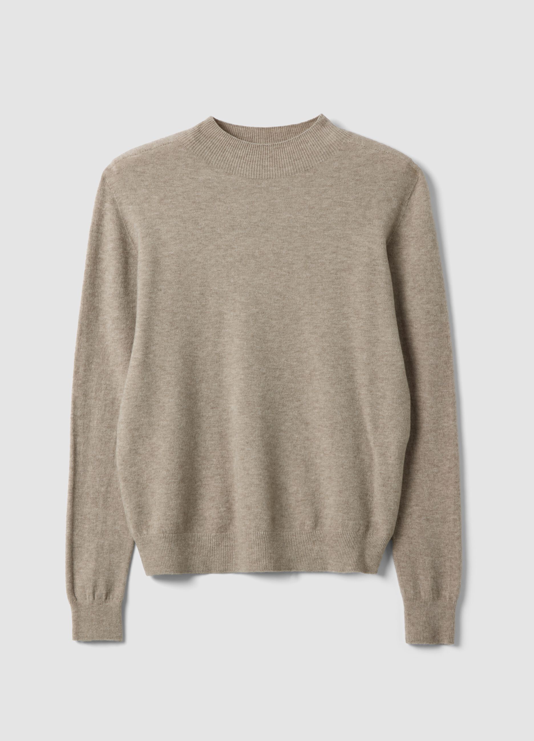 Maglia beige in misto viscosa e lana