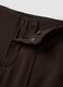Brown Flared Formal Trousers in Stretch Viscose_1