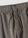 Grey stretch cotton joggers with elasticated cuffs, comfort fit_1