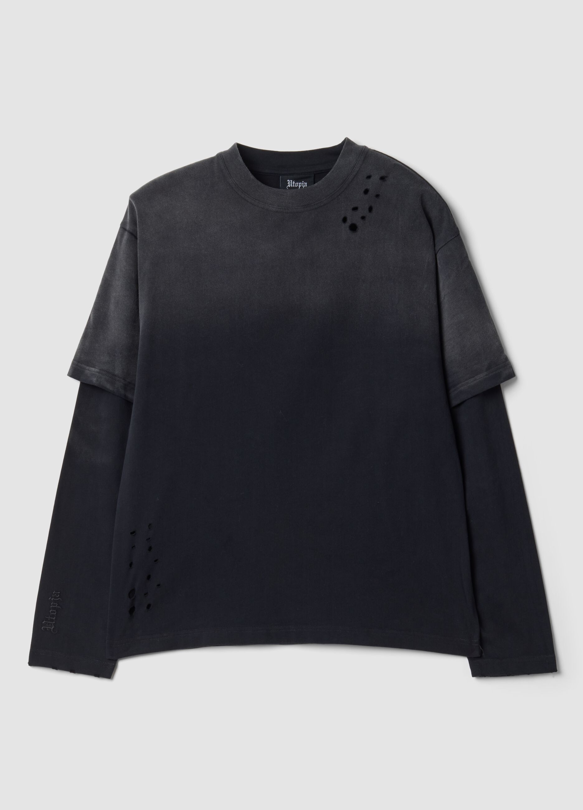 Double Longsleeve Sunfaded Black