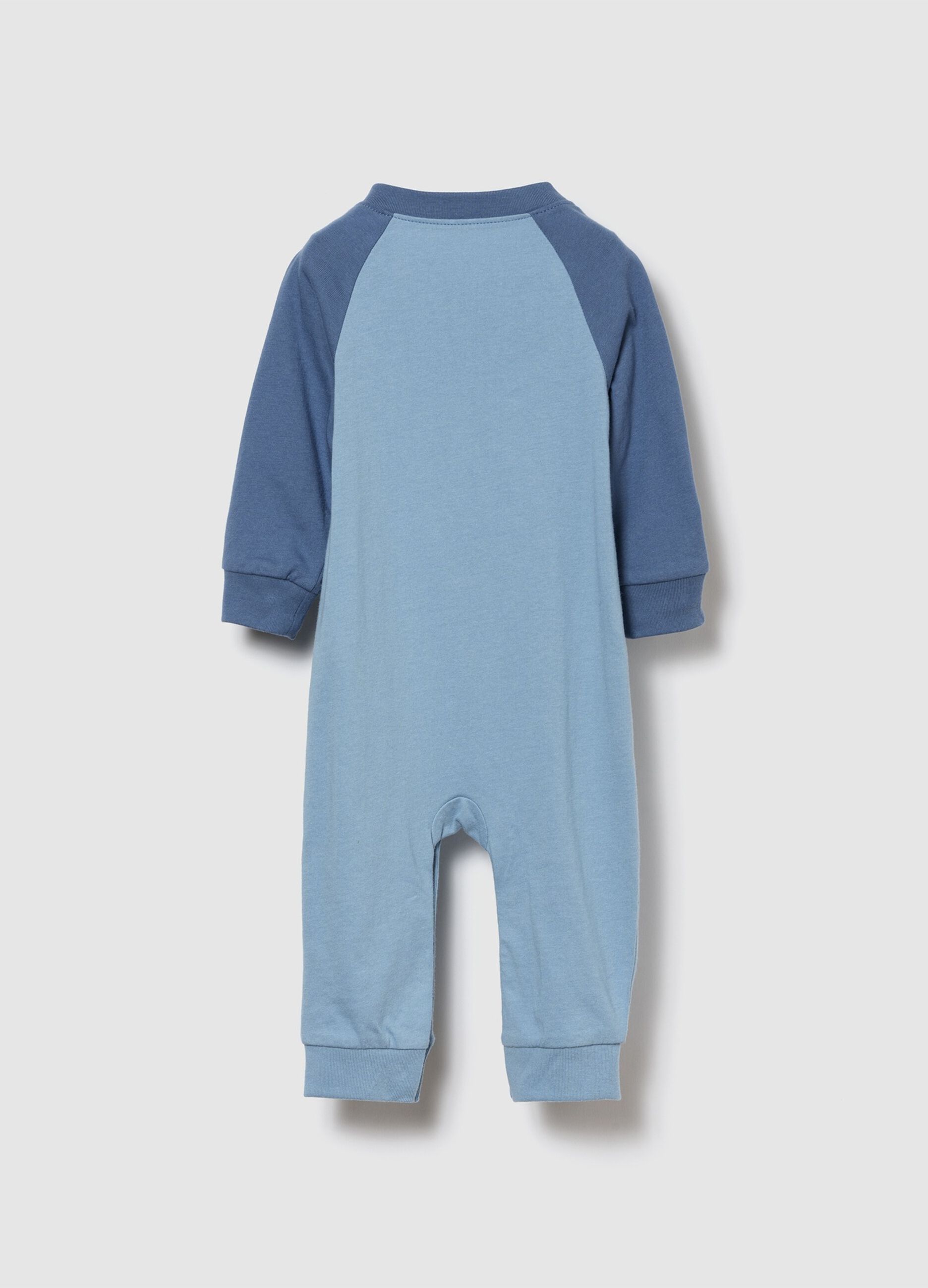 Baby's Blue Cotton Onesie