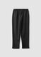 Grey regular-fit formal trousers in stretch viscose_6