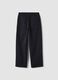 Blue stretch cotton trousers with elasticated waistband, comfort fit_2