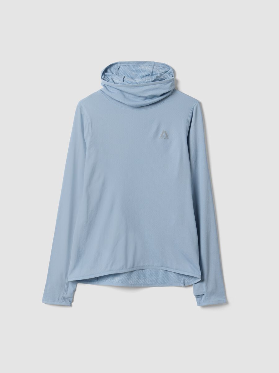 Blue Breathable Hooded T-Shirt ALTAVIA WITH DEBORAH COMPAGNONI_4