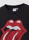 Black pure cotton T-shirt with The Rolling Stones print_6