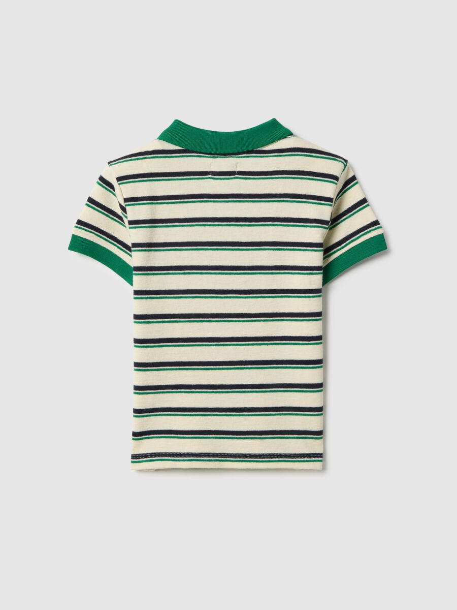 Children's multicolour striped cotton blend polo regular fit_1