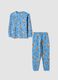 Light blue pure organic cotton pyjamas with teddy bear print_0