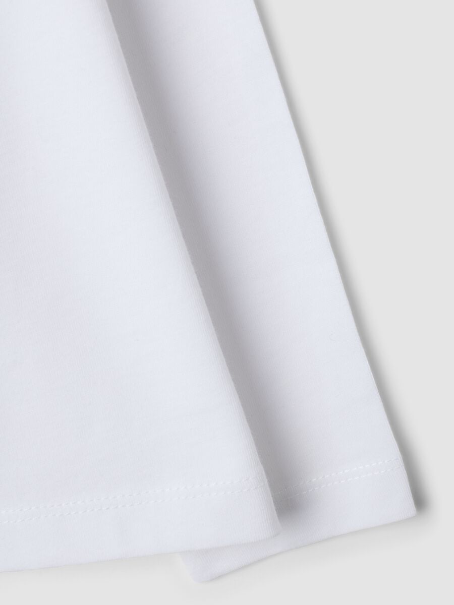 White pure cotton T-shirt with K-Pop Demon Hunters print, regular fit_3