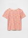Pink and beige striped T-shirt with pocket_1