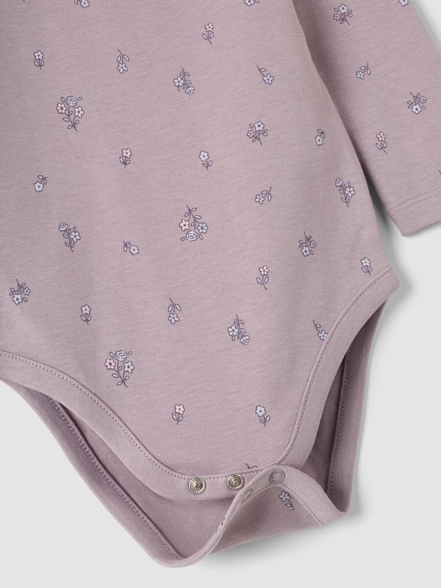 2-pack pink and purple organic cotton crew-neck bodysuits_2