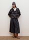 Brown wool and viscose blend hooded coat, regular fit_1