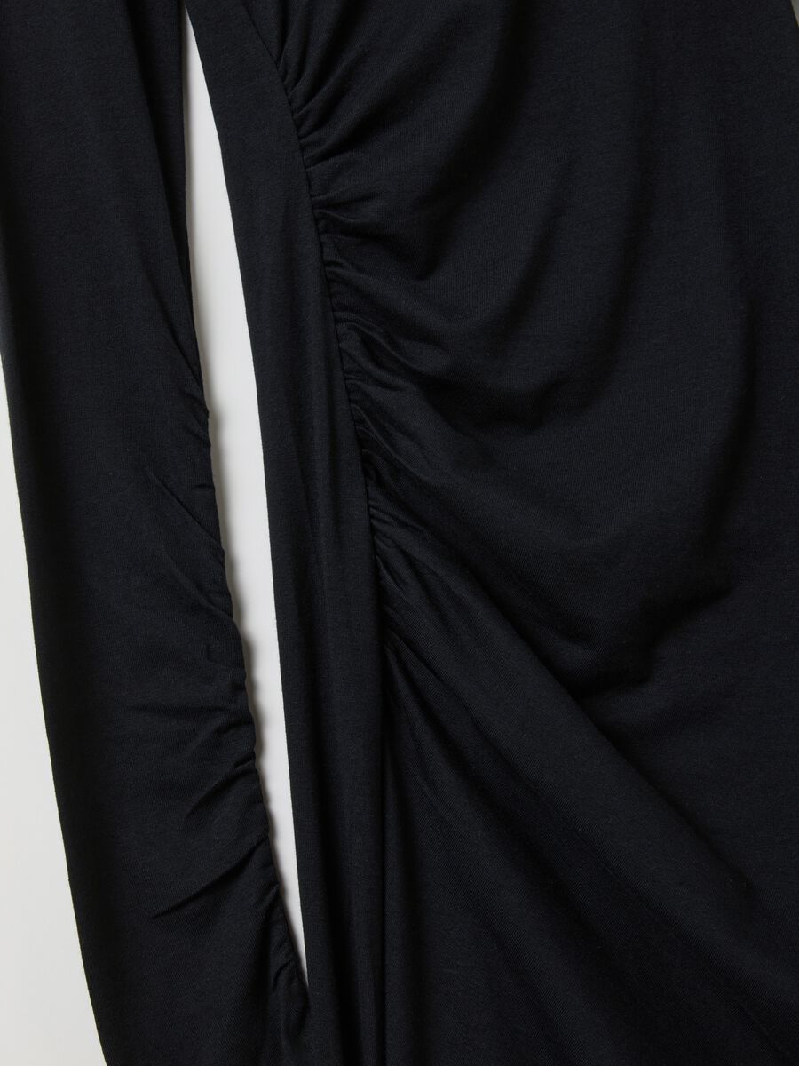 Black Mock-Neck Mini Dress_6