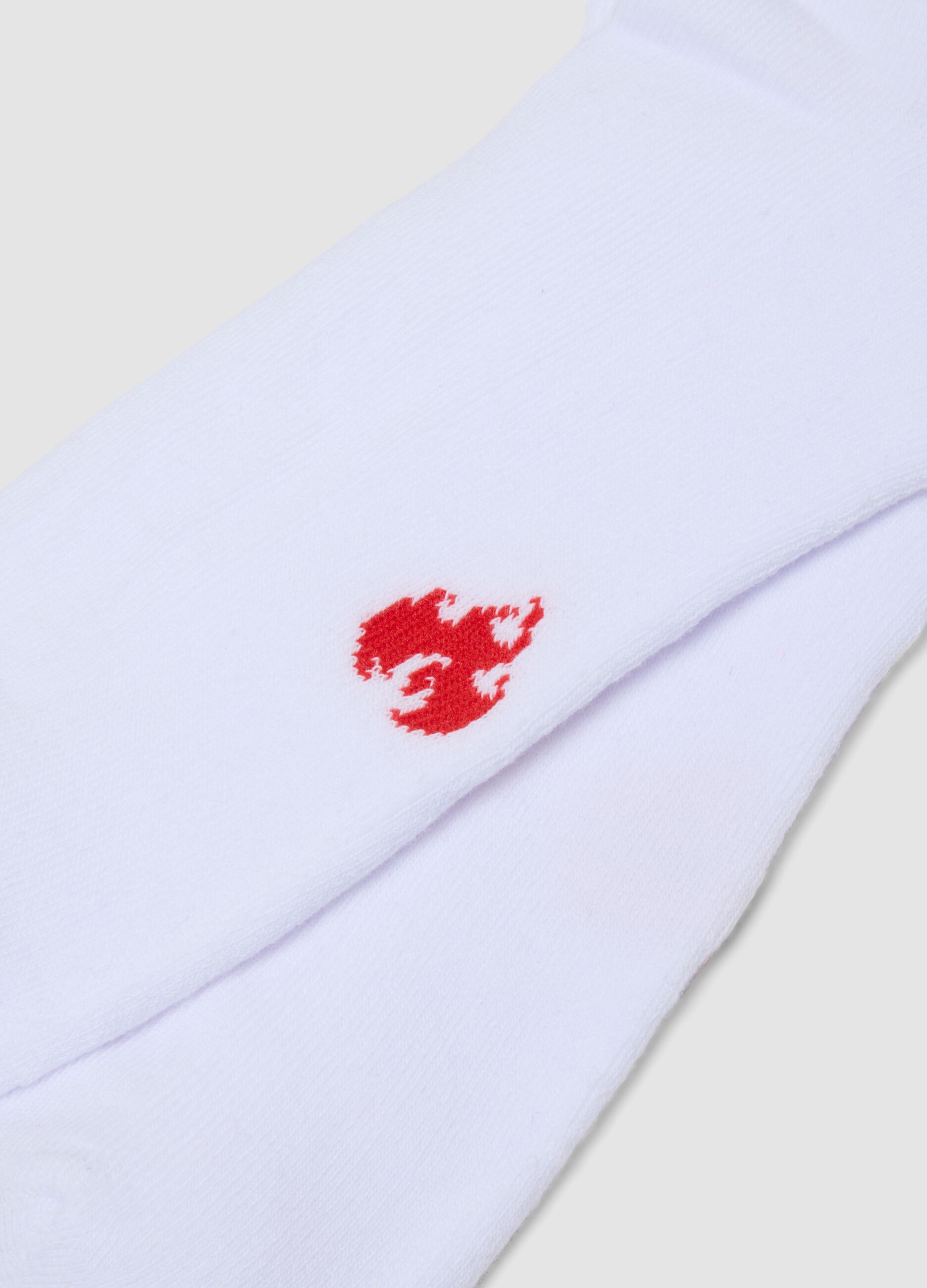 White stretch cotton sports socks
