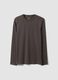 Men&rsquo;s grey long-sleeve T-shirt in 100% organic cotton with crew neck_4
