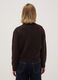 Maglia marrone in lana elasticizzata a girocollo_3