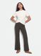Grey stretch cotton flared trousers_0
