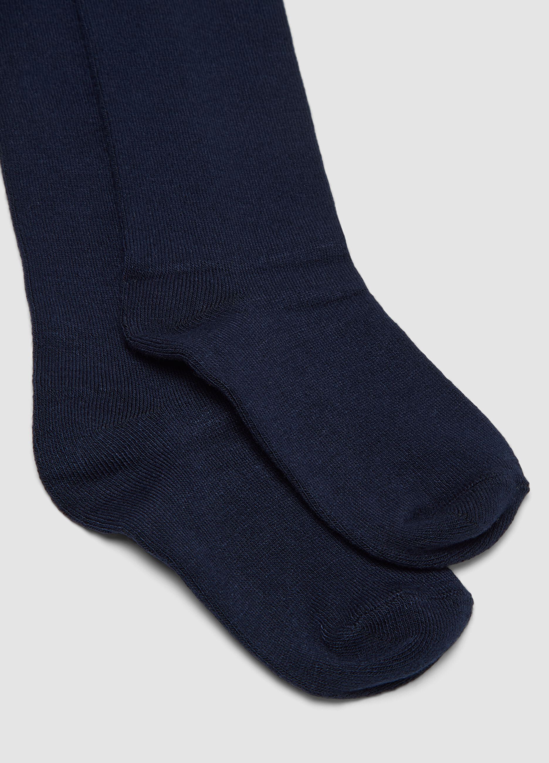 Collant blu in tessuto elasticizzato