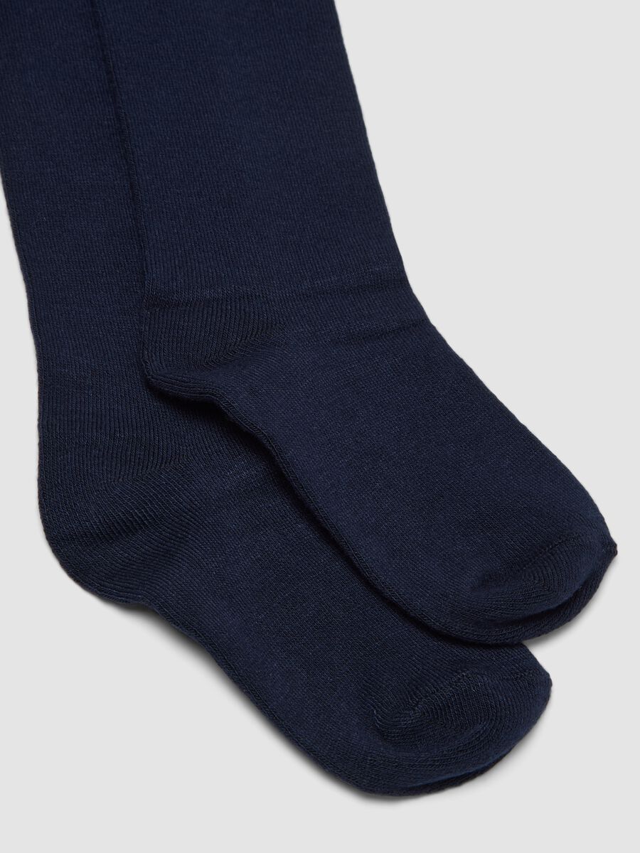 Collant blu in tessuto elasticizzato_1