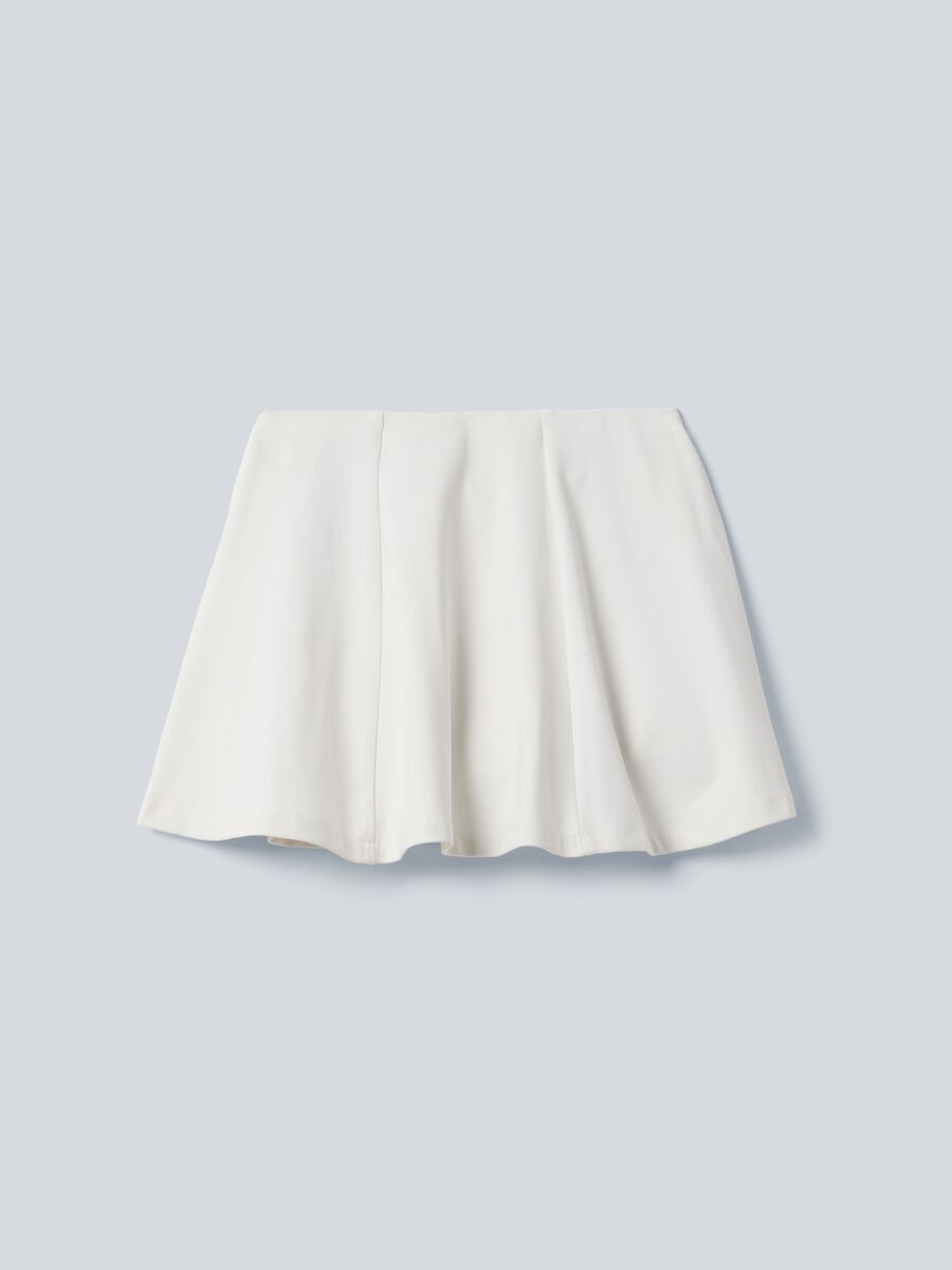 ALTAVIA COURT white performance skirt in stretch technical fabric_4