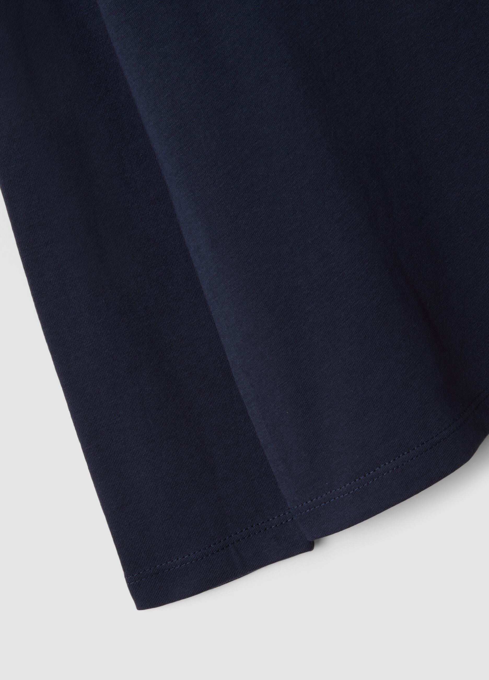 Blue organic cotton T-shirt with front print