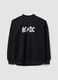 Black cotton-blend AC/DC printed sweatshirt_4