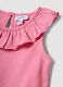 Pink organic cotton vest top with ruffle_2