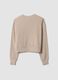 Beige ribbed stretch-viscose crew-neck T-shirt, regular fit_2