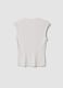 White ribbed stretch-modal fitted T-shirt ALTAVIA STUDIO_6