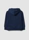 Blue hooded sweatshirt in pure organic cotton, oversized fit, for boys_1